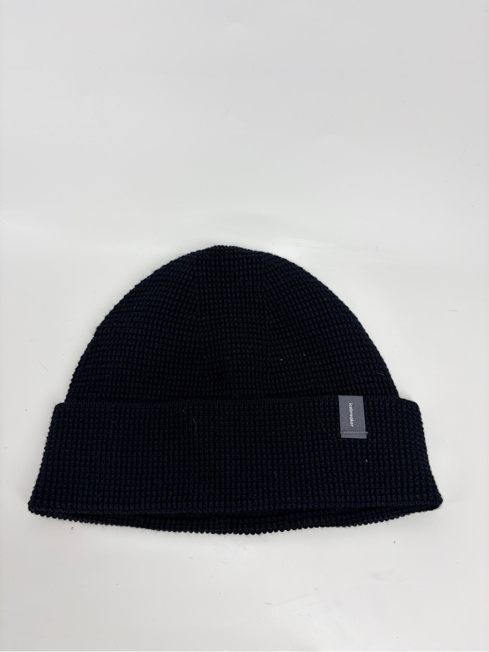 Unisex Icebreaker Wool & Cotton Merino All Day Toque Beanie Textured OS Black